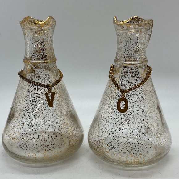 Anchor Hocking Dining Mcm Anchor Hocking Gold Glass Vinegar Oil